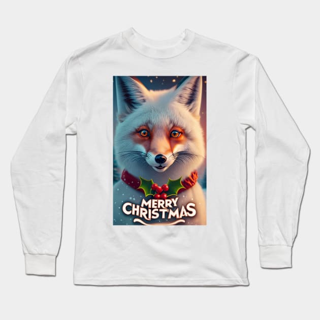 Merry Christmas - Fox Long Sleeve T-Shirt by likbatonboot